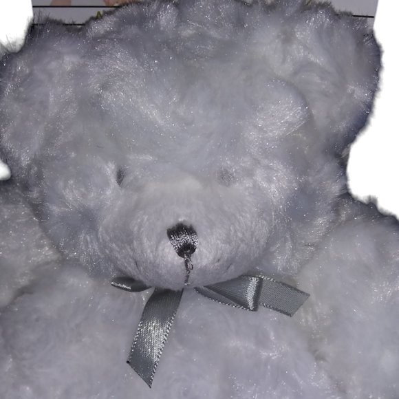 Blankets & Beyond Plush White Bear Lovey NuNu Swirls Blanket Pacifier Holder NEW - Picture 3 of 9